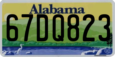 AL license plate 67DQ823