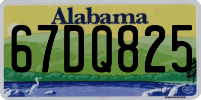 AL license plate 67DQ825