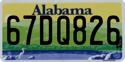 AL license plate 67DQ826