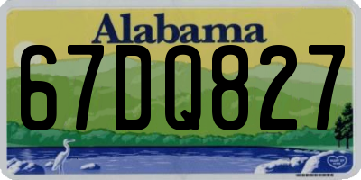 AL license plate 67DQ827