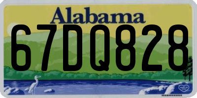 AL license plate 67DQ828