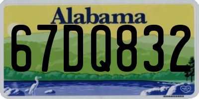 AL license plate 67DQ832