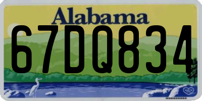 AL license plate 67DQ834