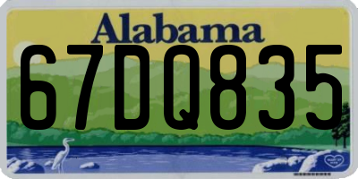 AL license plate 67DQ835