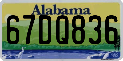 AL license plate 67DQ836