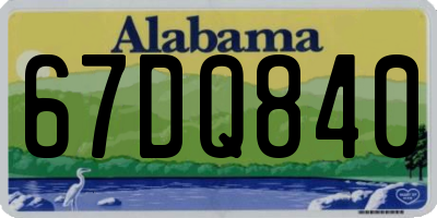 AL license plate 67DQ840