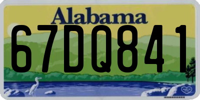 AL license plate 67DQ841