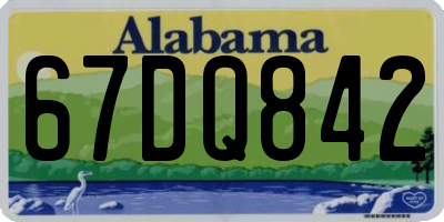 AL license plate 67DQ842