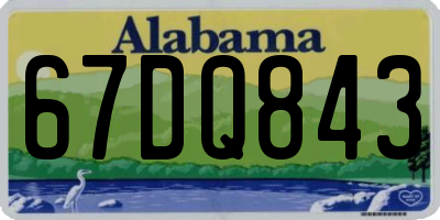 AL license plate 67DQ843