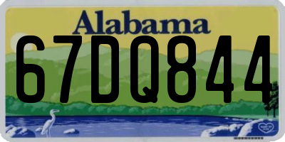 AL license plate 67DQ844