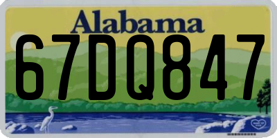 AL license plate 67DQ847