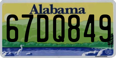 AL license plate 67DQ849