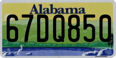 AL license plate 67DQ850