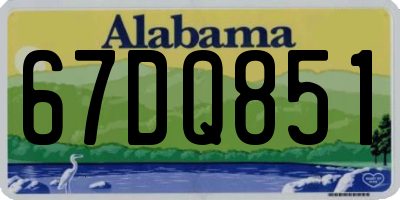 AL license plate 67DQ851