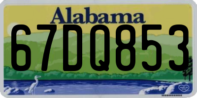 AL license plate 67DQ853
