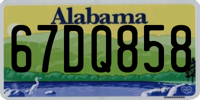 AL license plate 67DQ858