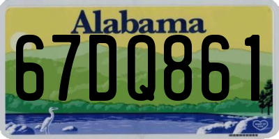 AL license plate 67DQ861