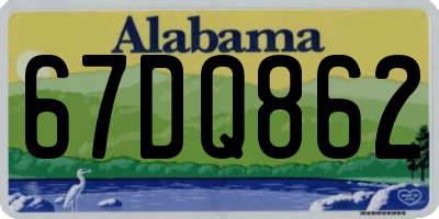 AL license plate 67DQ862