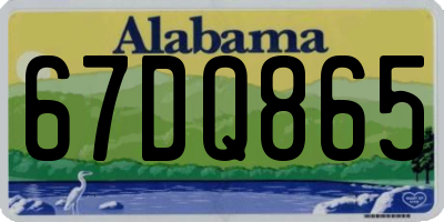 AL license plate 67DQ865