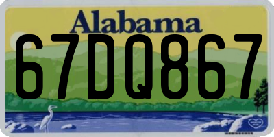 AL license plate 67DQ867