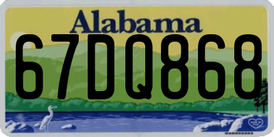 AL license plate 67DQ868