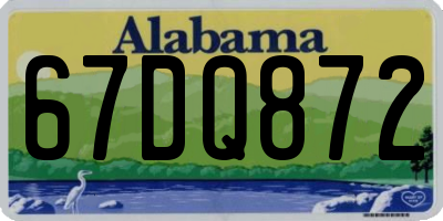 AL license plate 67DQ872