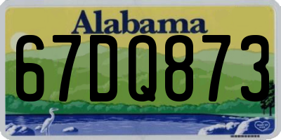 AL license plate 67DQ873