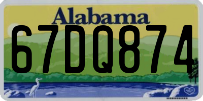 AL license plate 67DQ874