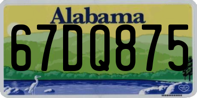 AL license plate 67DQ875