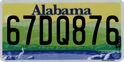 AL license plate 67DQ876