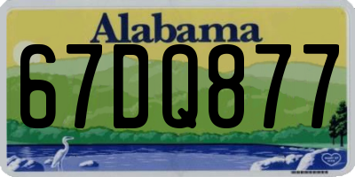 AL license plate 67DQ877