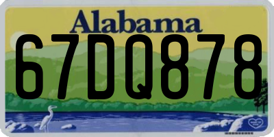 AL license plate 67DQ878