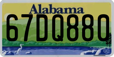 AL license plate 67DQ880