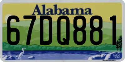 AL license plate 67DQ881