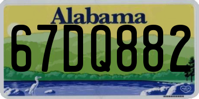 AL license plate 67DQ882