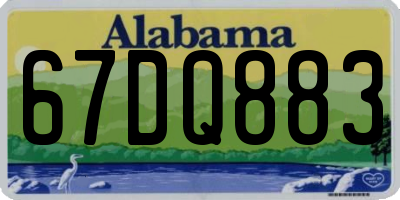 AL license plate 67DQ883