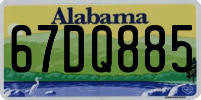 AL license plate 67DQ885