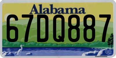 AL license plate 67DQ887