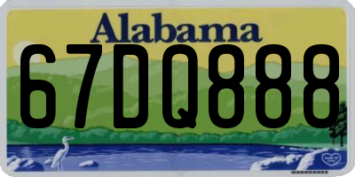 AL license plate 67DQ888