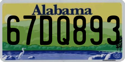 AL license plate 67DQ893