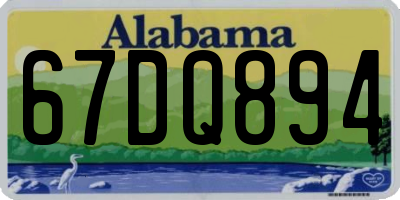 AL license plate 67DQ894