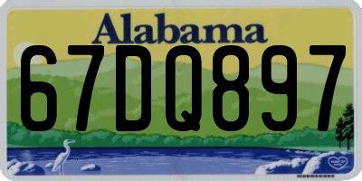 AL license plate 67DQ897