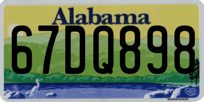 AL license plate 67DQ898