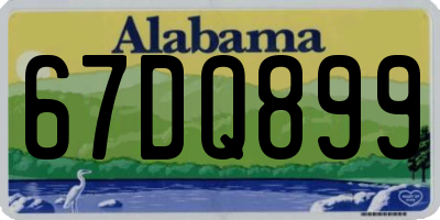 AL license plate 67DQ899