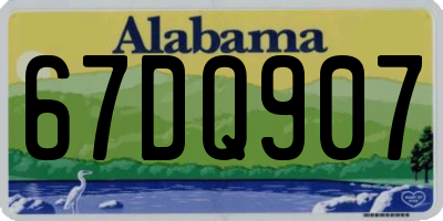 AL license plate 67DQ907