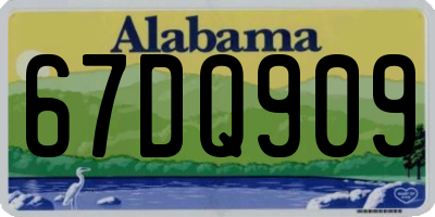AL license plate 67DQ909