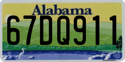 AL license plate 67DQ911