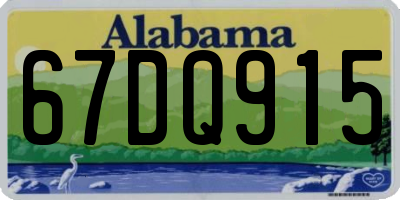 AL license plate 67DQ915