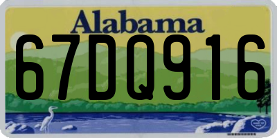 AL license plate 67DQ916