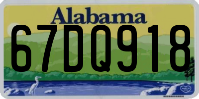 AL license plate 67DQ918